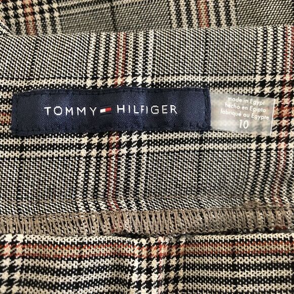Tommy Hilfiger Women's Dress Pants Size 10 Pullon Career Plaid Flat Front Strech - Picture 7 of 9
